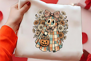 Cute ghost with pumpkin basket, a Seasonal Illustration by CrexoraLab (Thumbnail 2 of 4)