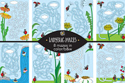 Set 125 - 8 Ladybug mazes, an Illustration by Little Bird (Thumbnail 1 of 4)
