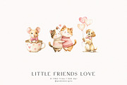 Little Friends Love, an Animal Illustration by PeDe Designs (Thumbnail 2 of 11)