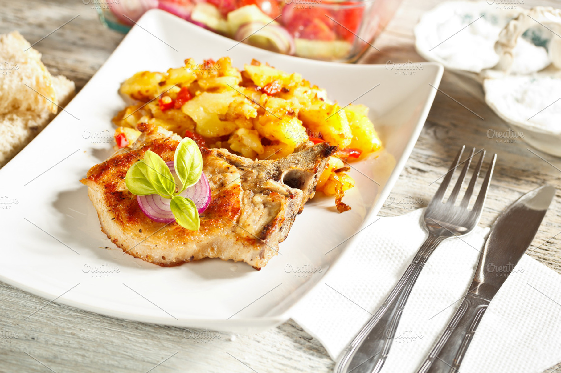 Grilled Pork Loin Featuring Barbecued Bbq And Chop