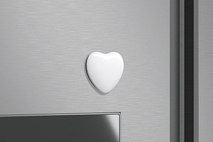 White Heart Fridge Magnet 3D Model, an Object 3D Model by rebrandy