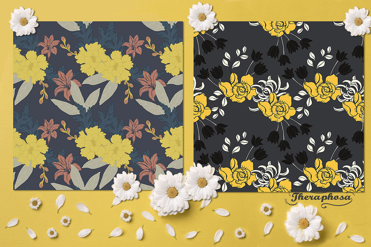 20JPG/EPS Tropical floral pattern, a Pattern Graphic by Theraphosath (Photo 13 of 21)