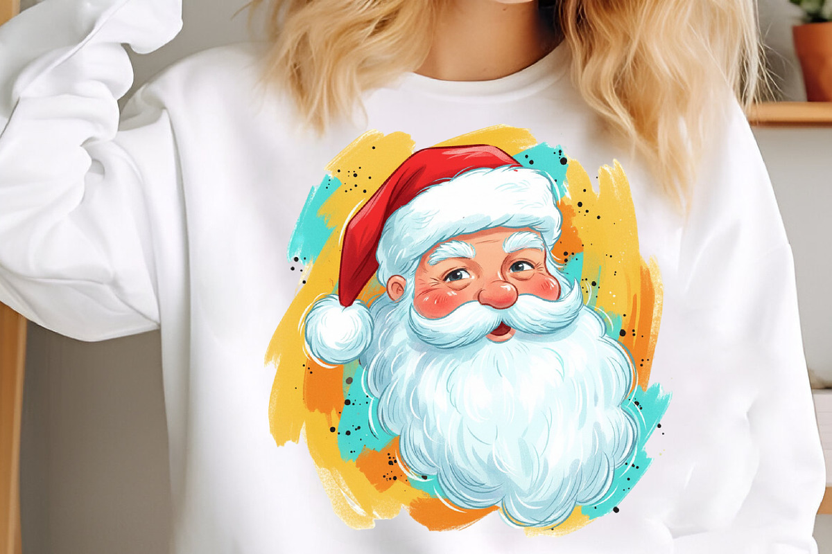 Preppy Brushstroke Christmas Santa, an Illustration by SinaCreation (Photo 2 of 7)