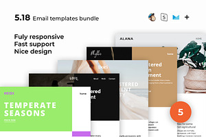 5 Email templates bundle XVIII