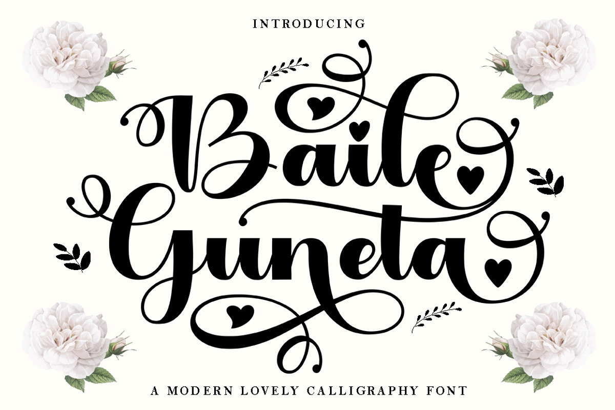 Baile Guneta, a Script Font by TM Type (Photo 1 of 10)