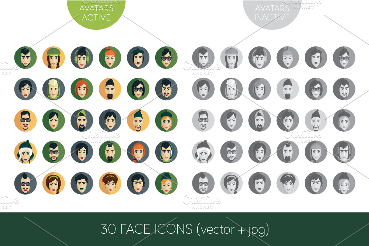 Avatar iсons, an Icon by YuliaBiser (Photo 2 of 5)