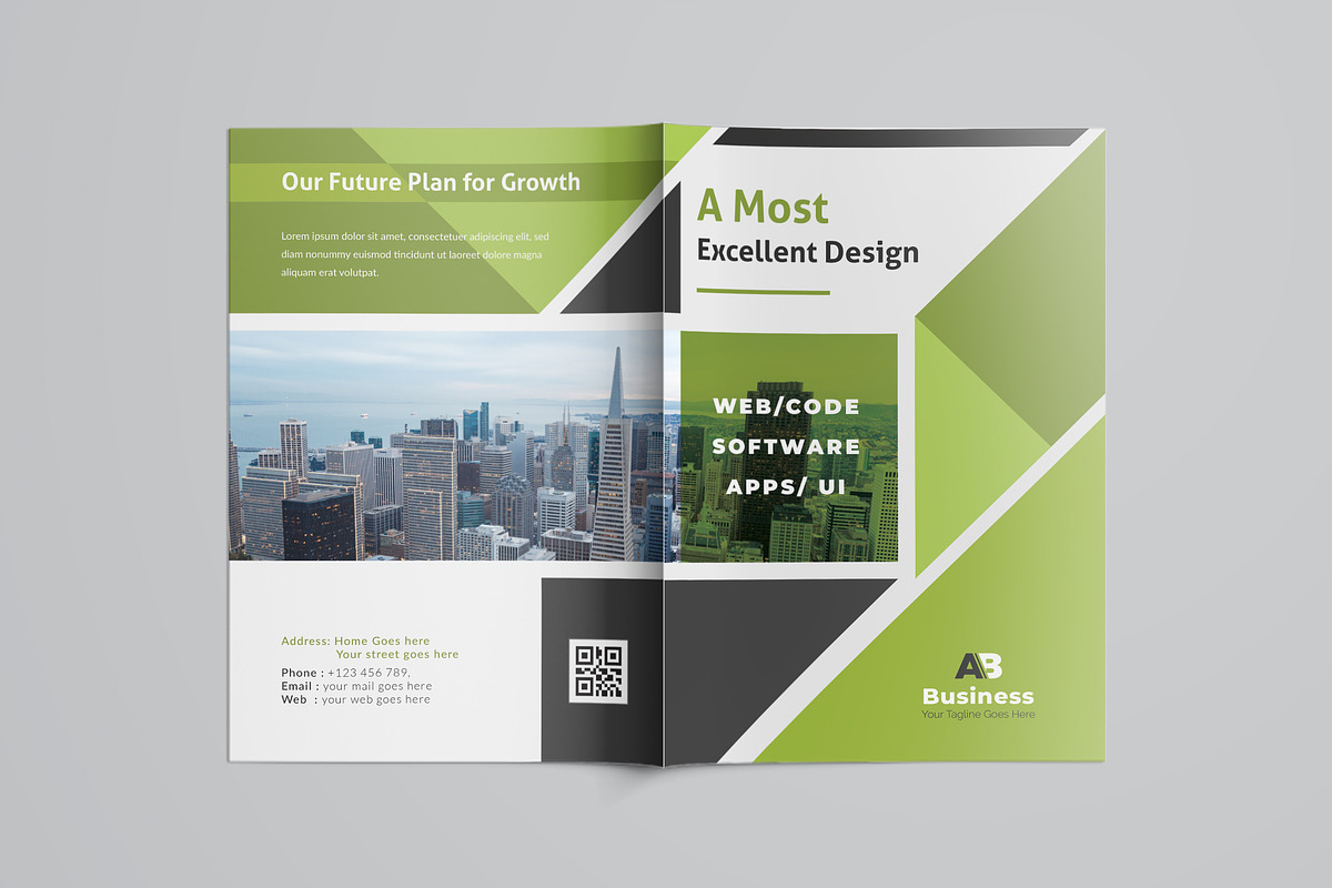 Green Corporate Bifold Brochure, a Brochure Template by ZAAS (Photo 8 of 8)