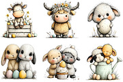 Fluffy Bunny Lamb Easter Clipart, an Illustration by Sublimation Artist (Thumbnail 6 of 7)