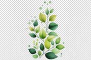 Watercolor Leaves Clipart, a Decorative Illustration by BazziBa♥ (Thumbnail 3 of 6)