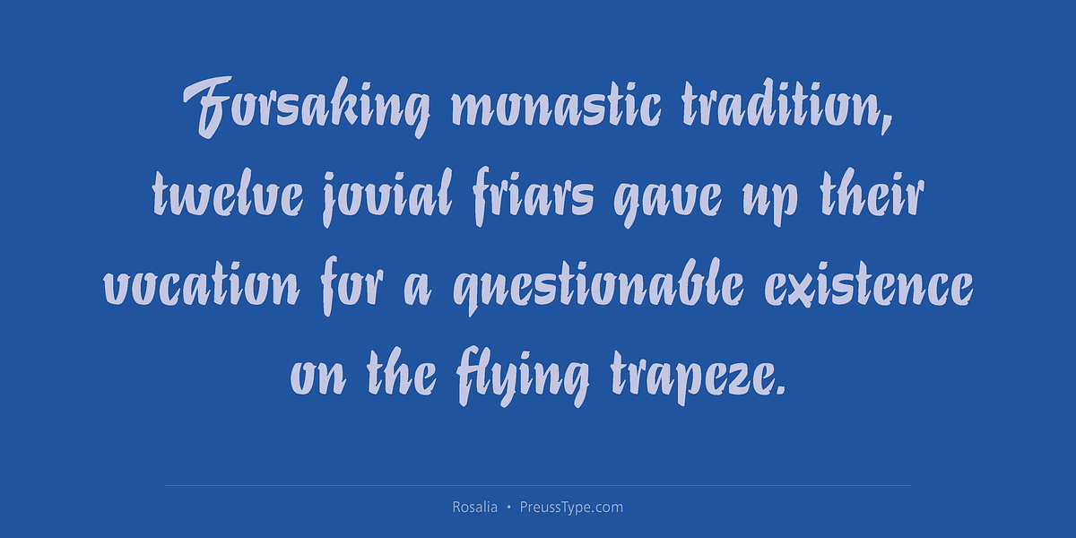 Rosalia, a Script Font by preussTYPE (Photo 3 of 8)