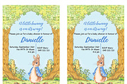 Peter Rabbit Baby Shower Invitation, a Stationery Template by mpcprintables (Thumbnail 2 of 3)
