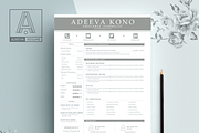 Professional Resume Template Kono, a Resume Template by AdeevaResume (Thumbnail 3 of 4)