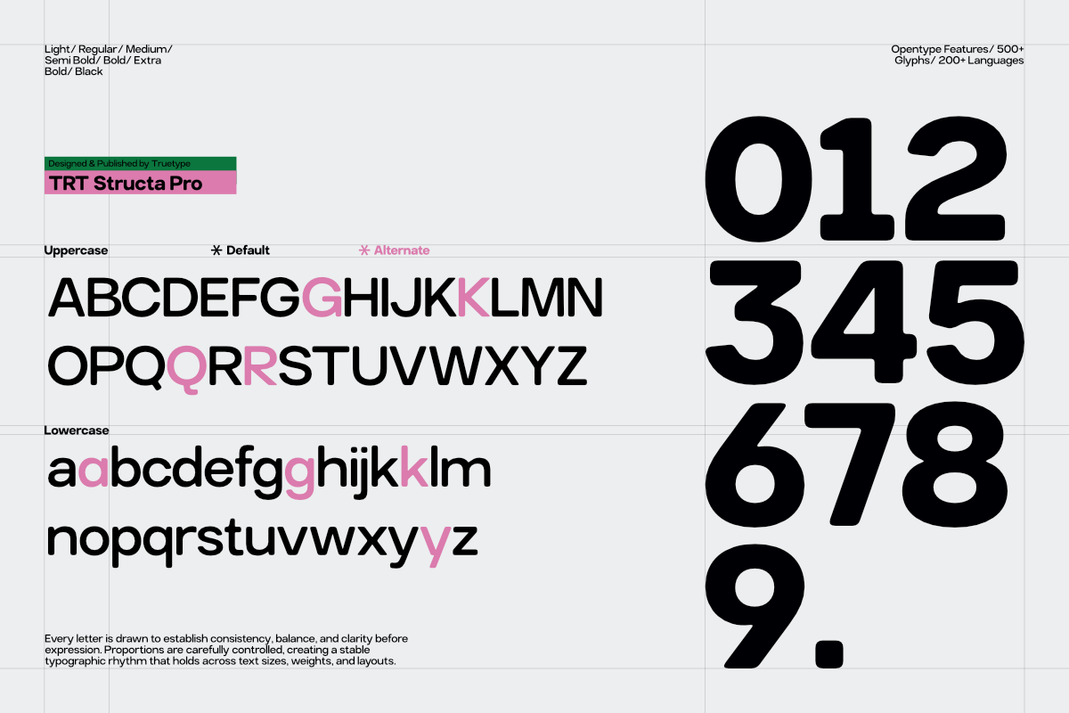 TRT Structa Pro Rounded Modern Sans, a Sans Serif Font by truetype (Photo 3 of 15)