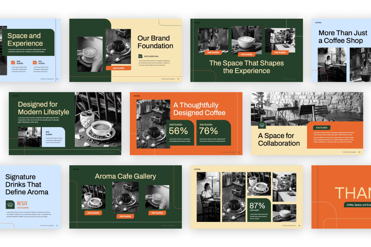 Aroma Coffeeshop Google Slides, a Presentation Template by Loin Studio (Photo 4 of 4)