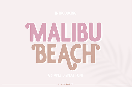 MALIBU BEACH Modern Sans Font, a Sans Serif Font by Blush Font Co.