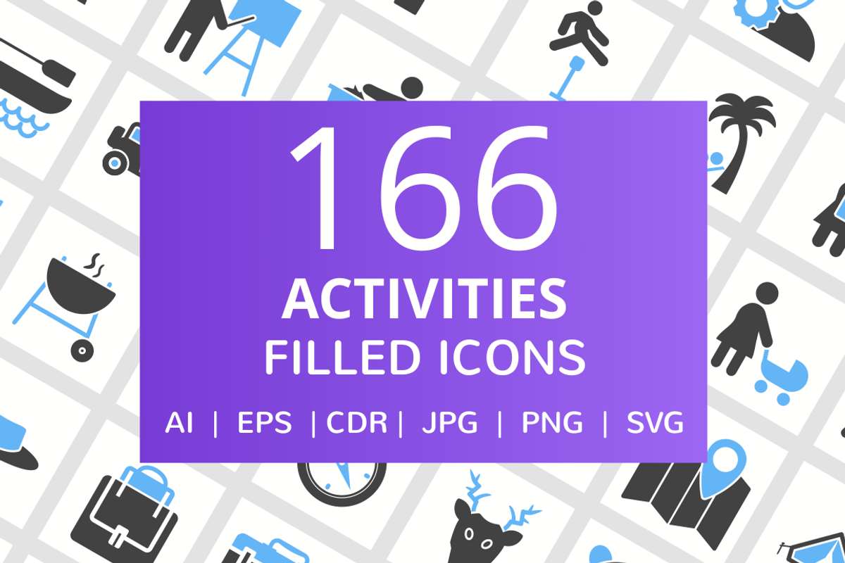 166 Activities Filled Icons, an Outline Icon by IconBunny (Photo 1 of 6)