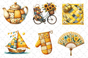 Yellow Patchwork Summer Clipart, an Illustration by Dream Creation (Thumbnail 5 of 6)