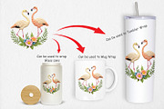 Flamingo Embroidery Clipart, a Graphic by Artnoy (Thumbnail 4 of 5)