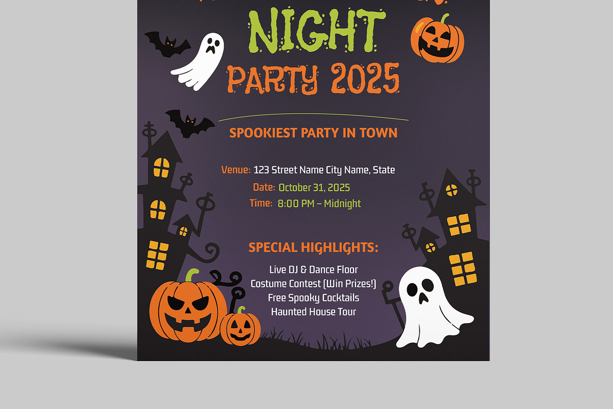 Halloween Party Flyer Template preview 5