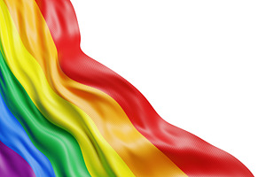 Rainbow flag on white background, a Seasonal Illustration by ArtBackground