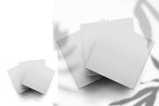 SET of 4 SQUARE COASTERS, a Product Mockup by Moonlight Creative (Thumbnail 3 of 9)