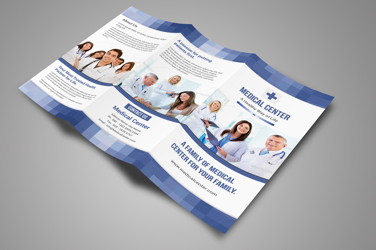 Mosaic Medical Trifold Brochure, a Brochure Template by Creative  designer (Photo 5 of 6)