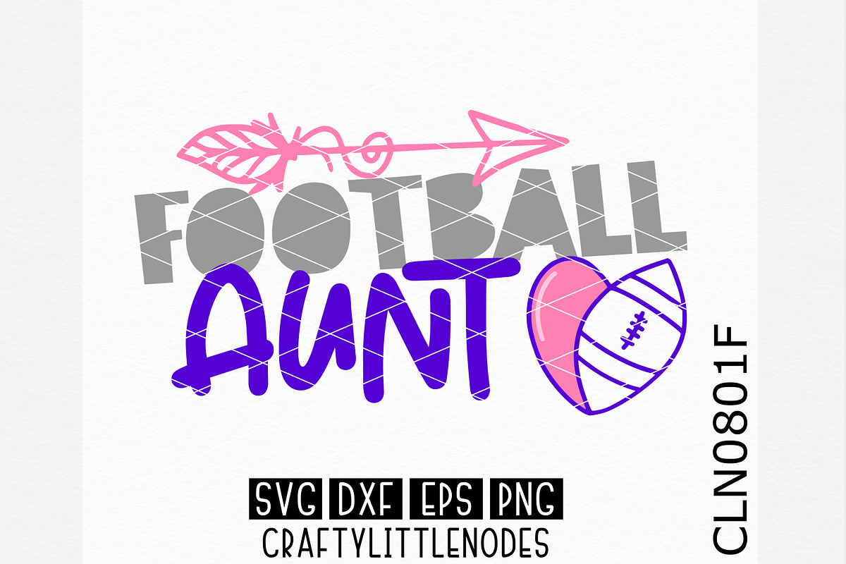 Football Aunt SVG, an Illustration by CraftyLittleNodes