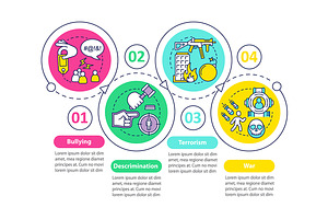 Social Violence Vector Infographic