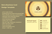 Retro Business Card Design Template, a Business Card Template by Kseniya-Omega (Thumbnail 2 of 4)