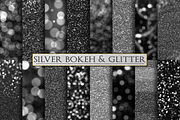 Silver Glitter and Bokeh Backdrops, a Texture Graphic by Paper Element (Thumbnail 1 of 3)
