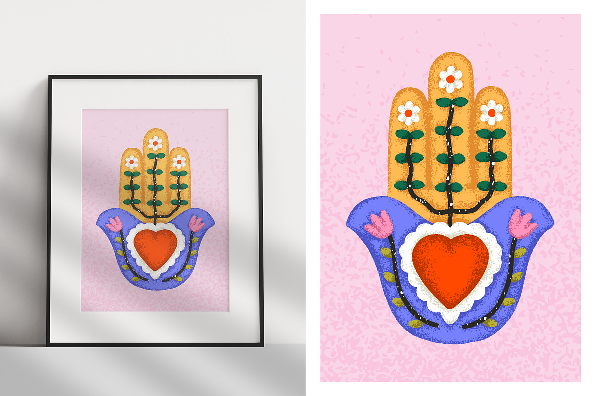 Sacred Mexican hearts posters, cards, an Illustration by Good Studio (Photo 4 of 5)