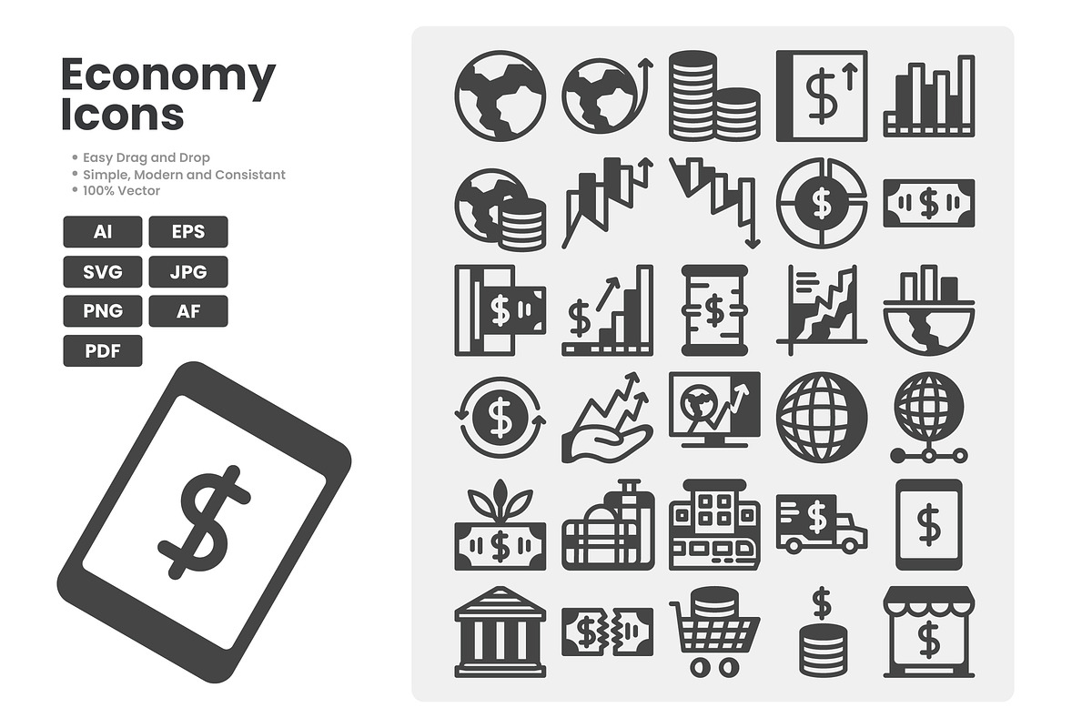 Economy Icons Pack, a Solid Icon by erifqizeicon (Photo 3 of 3)