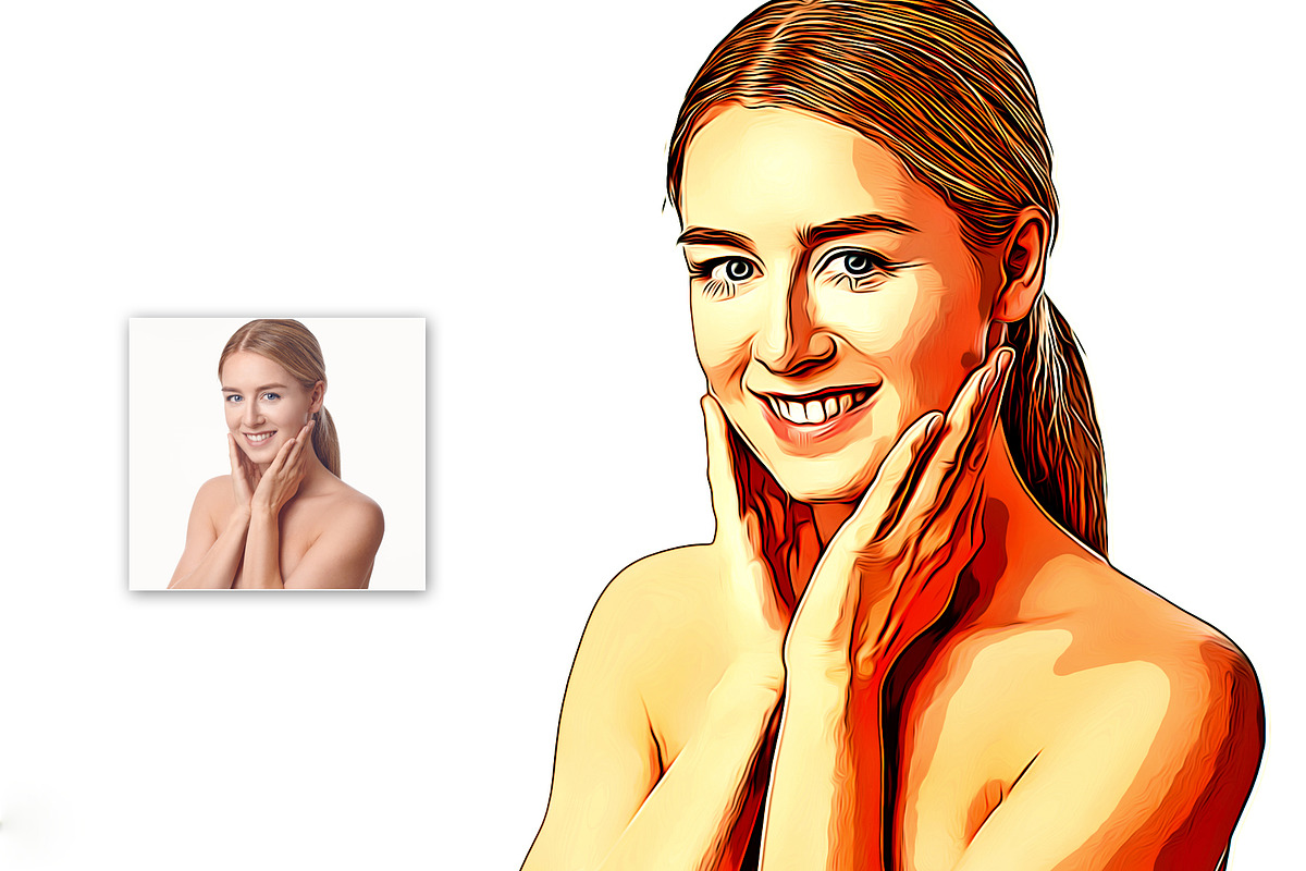 Premium Cartoon Oil Paint, an Action Add-On by U_Design (Photo 2 of 11)
