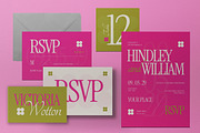 Pink Wedding Invitation Suite, an Invitation Template by graphicook (Thumbnail 3 of 3)
