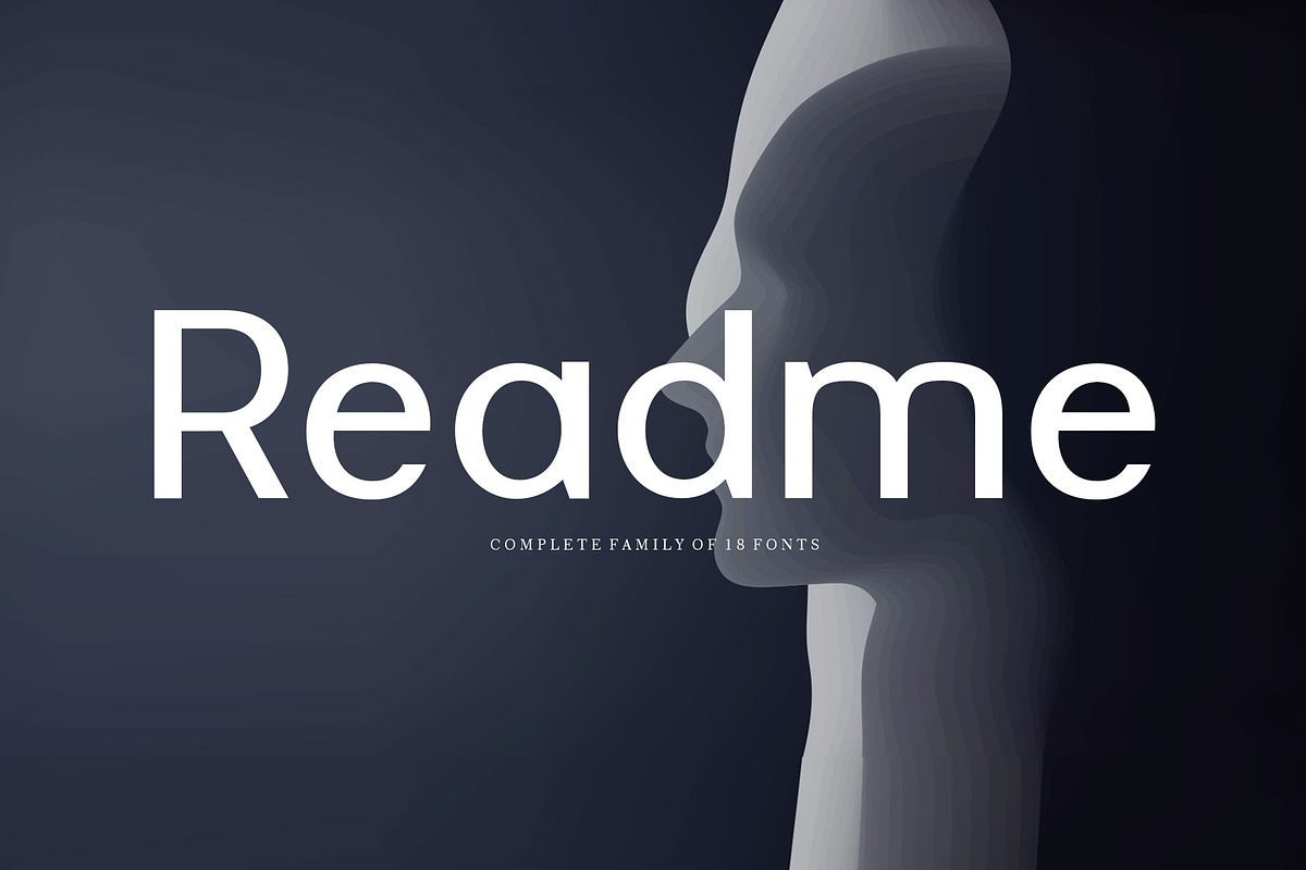 Readme - Complete Family of 18 Fonts, a Sans Serif Font by moriztype (Photo 1 of 6)