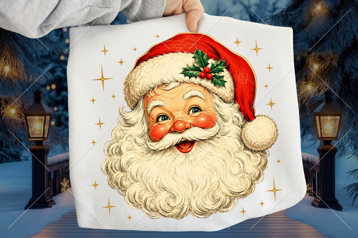 Vintage Santa Claus Christmas PNG, a Seasonal Illustration by Canvas Craft (Photo 1 of 6)