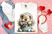 Whimsical Easter Teddy Bear Clipart, an Illustration by Canvas Craft (Thumbnail 4 of 6)