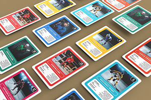 Trading Cards Mockup V3 - 8 Views