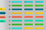 Vector donate and buying buttons set, a Templates & Theme by julia_musdotter (Thumbnail 1 of 8)
