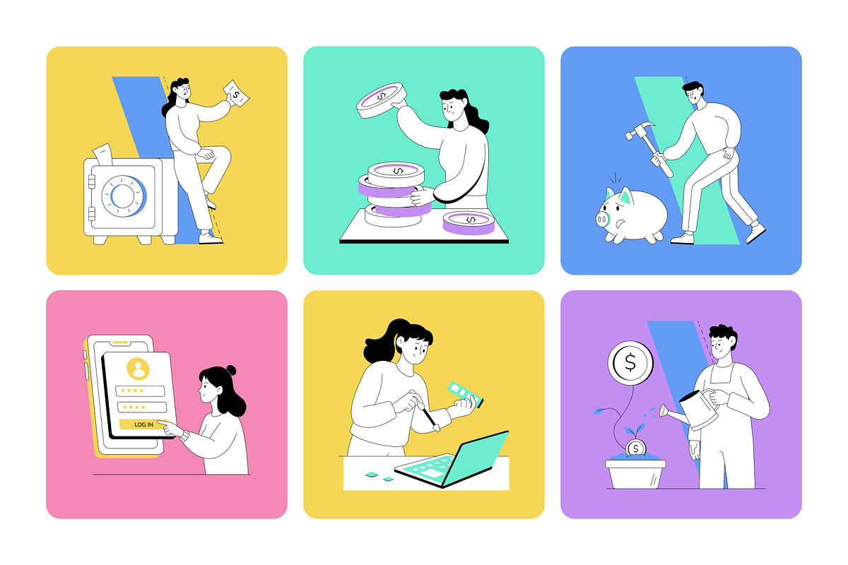 Animated Work Illustrations, a Finance Illustration by Vectors Market (Photo 3 of 4)