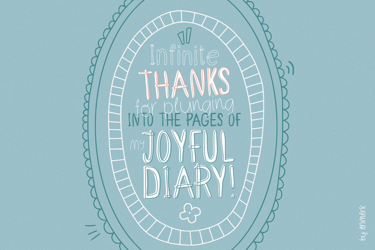 Joyful Diary | Playful Handwriting, a Handwritten Font by AnMark (Photo 14 of 14)