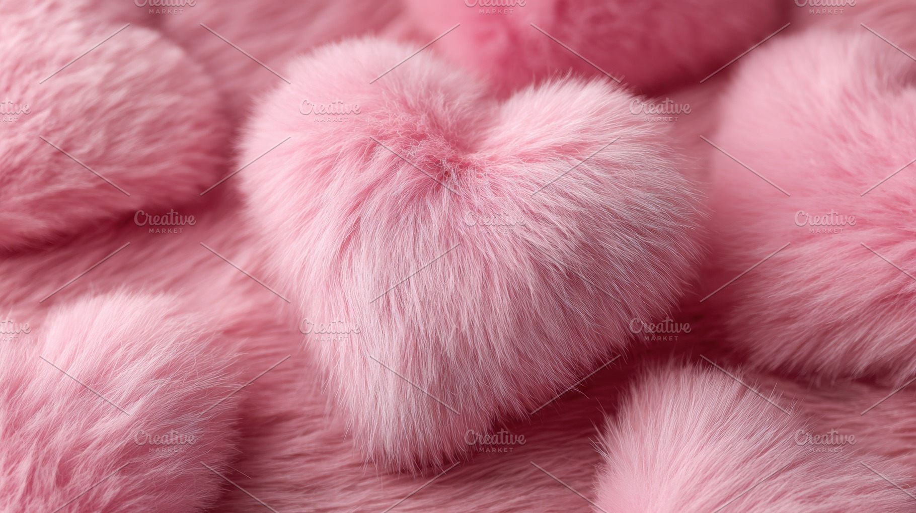 Pink hearts on fuzzy backdrop, a Photo by Beautiful things