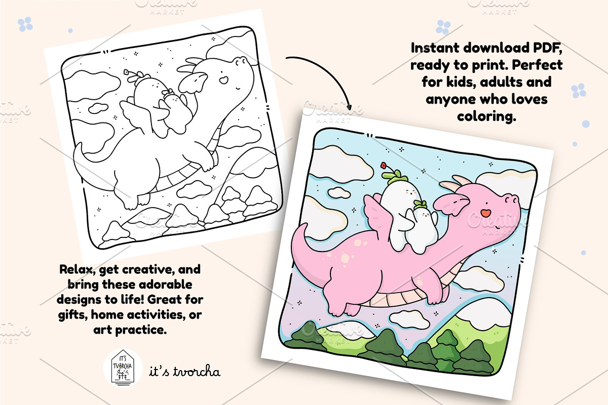 Cozy Spaces – Cute & Relaxing Digita, an Animal Illustration by Bold & Easy Coloring Book (Photo 3 of 3)