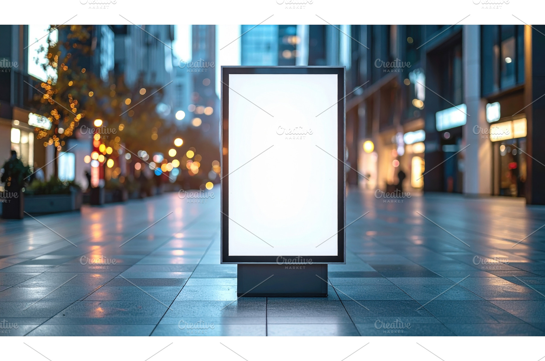Blank billboard in a city street at, a Background Photo by Igor Tichonow