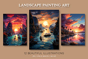 Landscape Painting Art 01. Wall Art., a Decorative Illustration by KENO Mascots (Thumbnail 1 of 8)