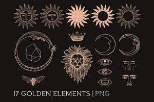 Alchemy. Magical Elements & Symbols