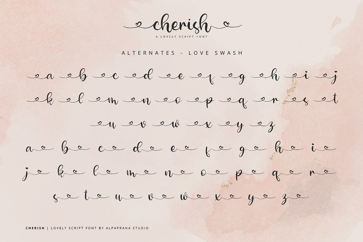 Cherish - Script Font, a Script Font by Alpaprana (Photo 11 of 13)