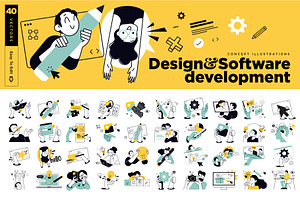 Design and software development, a Technology Illustration by PureSolution
