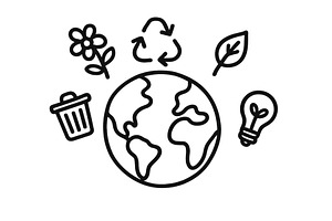 Earth surrounded by symbols of, a School & Education Photo by ZinetroN