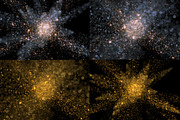 Explosion of bright gold sequins, an Illustration by Leone_v (Thumbnail 1 of 5)